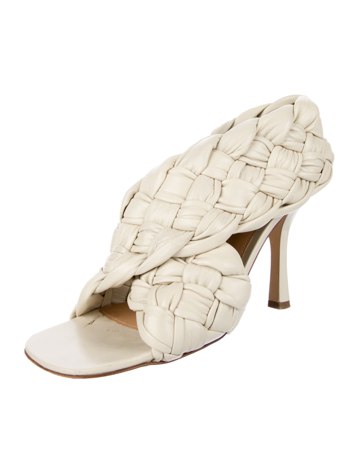 Bottega Veneta Leather Braided Accents Sandals