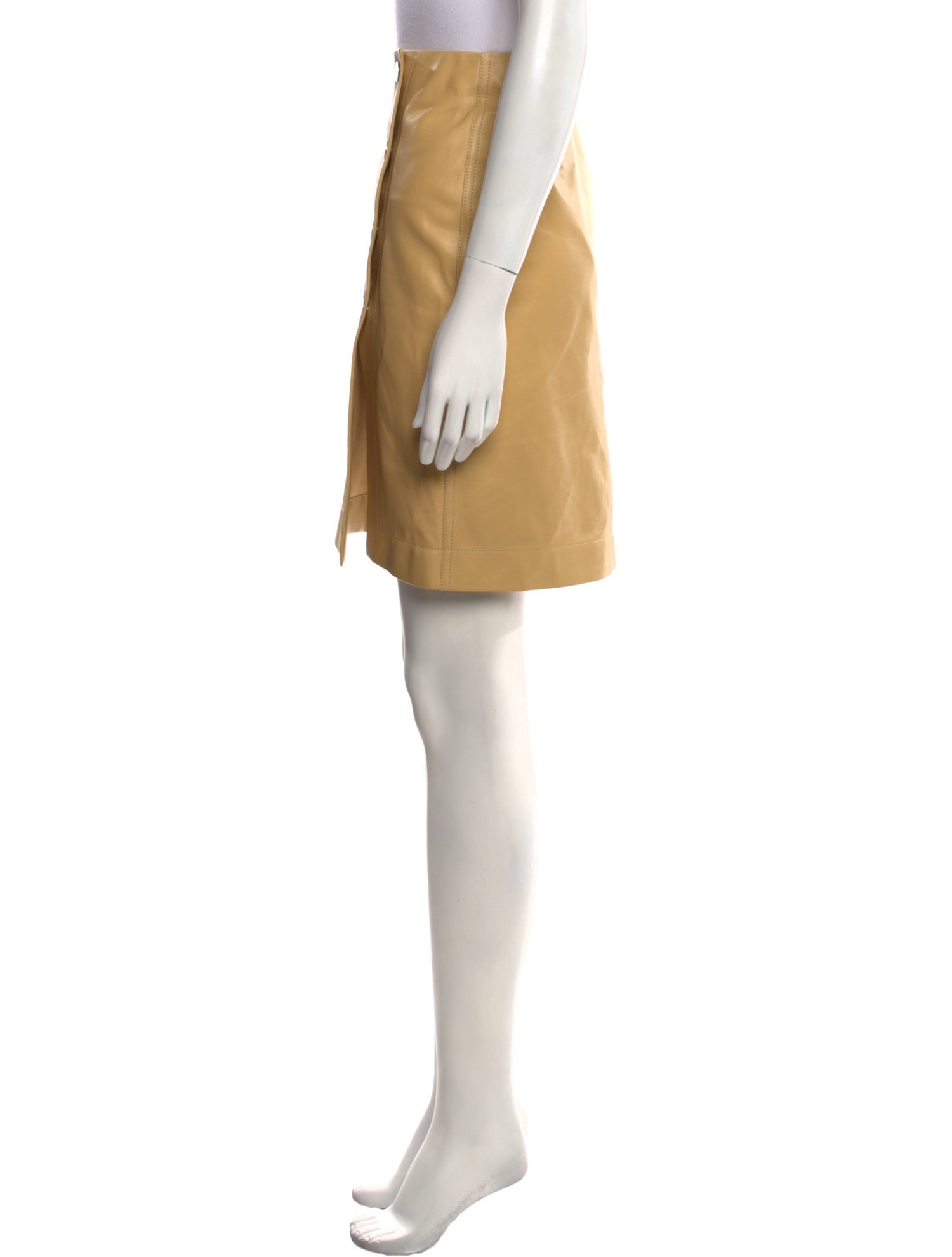 Bottega Veneta Leather Mini Skirt