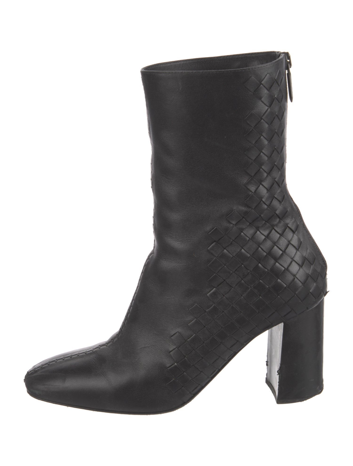 Bottega Veneta Intrecciato Weave Leather Boots