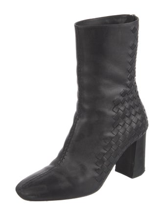 Bottega Veneta Intrecciato Weave Leather Boots