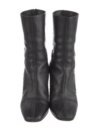 Bottega Veneta Intrecciato Weave Leather Boots