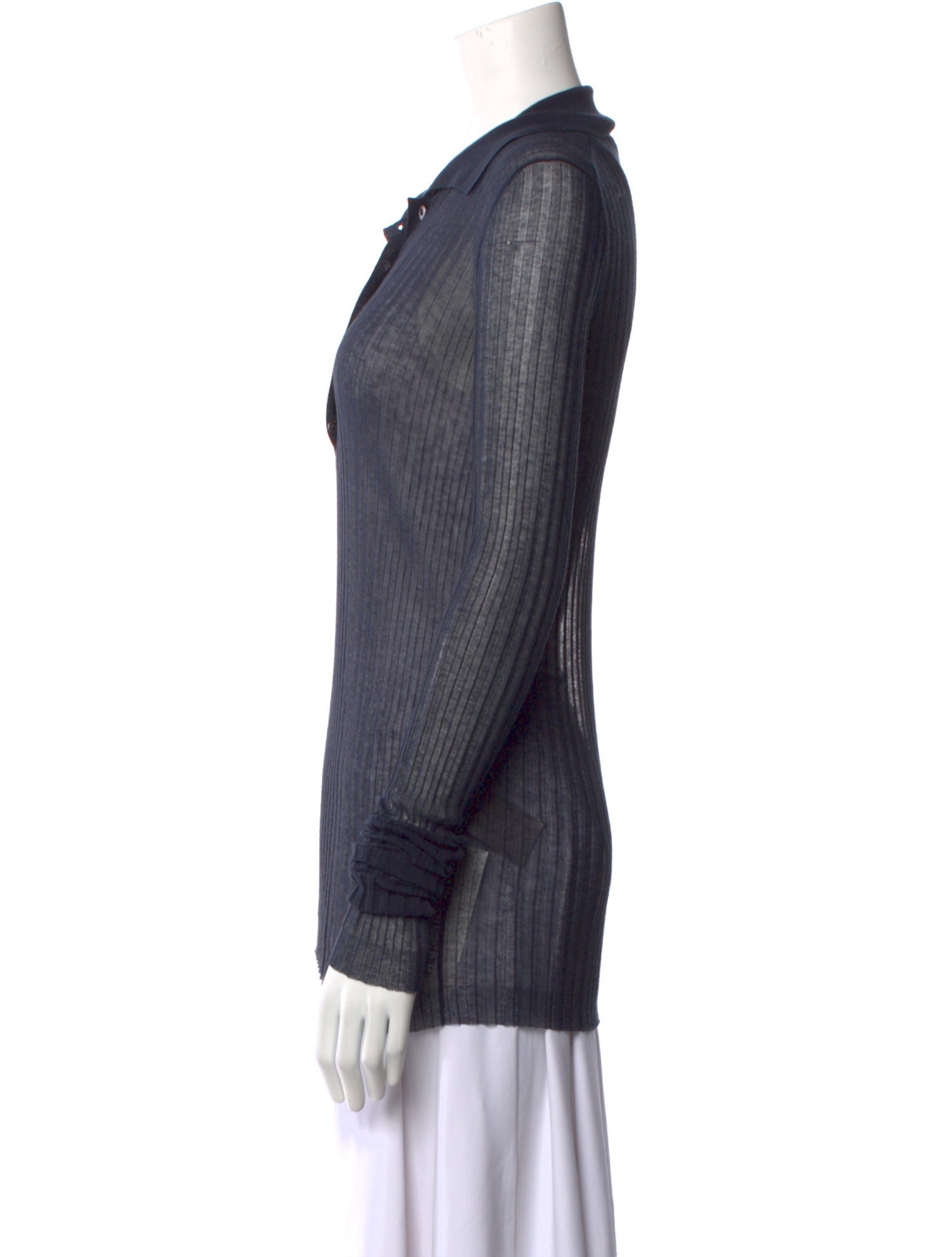 Bottega Veneta V-Neck Long Sleeve Top