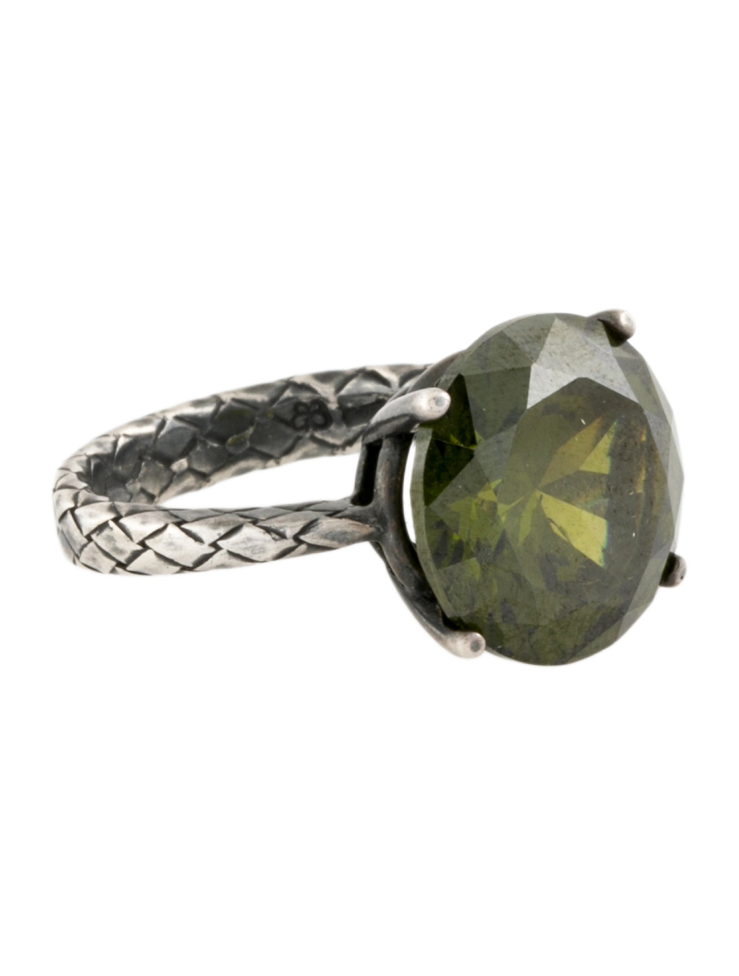 Bottega Veneta Cubic Zirconia Cocktail Ring