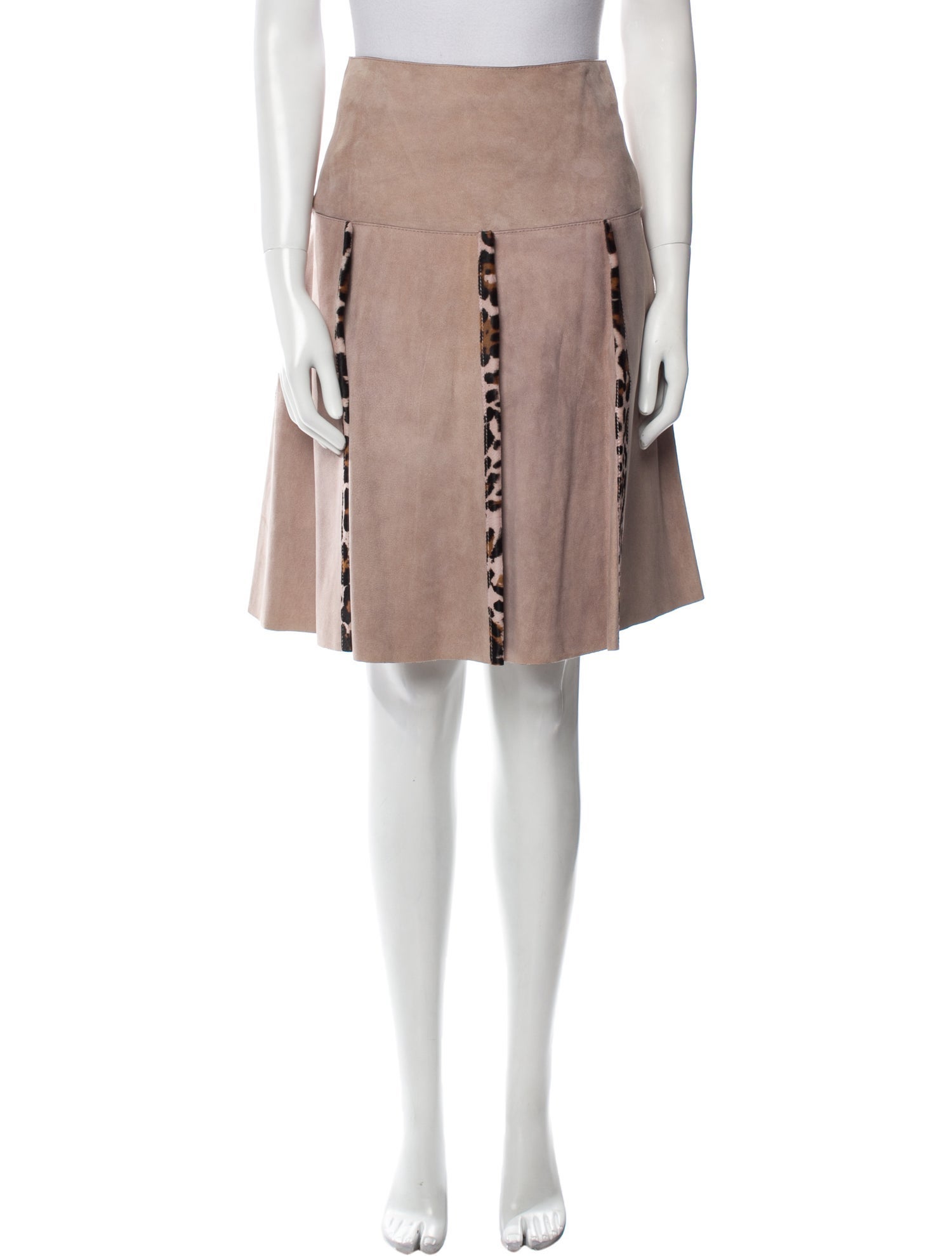 Bottega Veneta Leather Knee-Length Skirt w/ Tags w/Tags