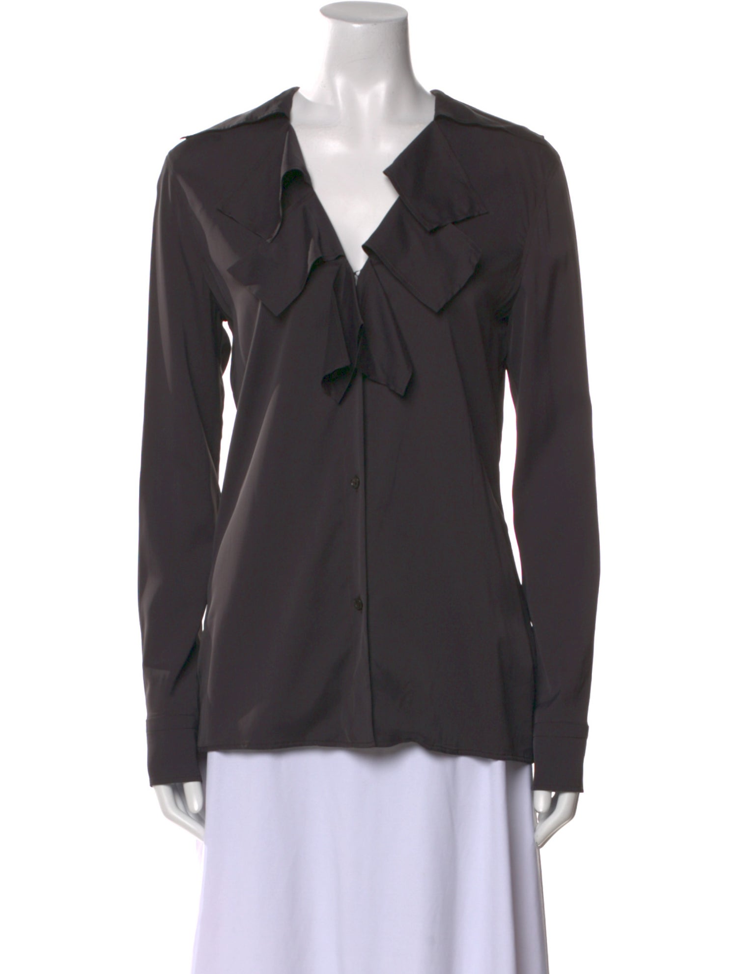 Bottega Veneta V-Neck Long Sleeve Blouse