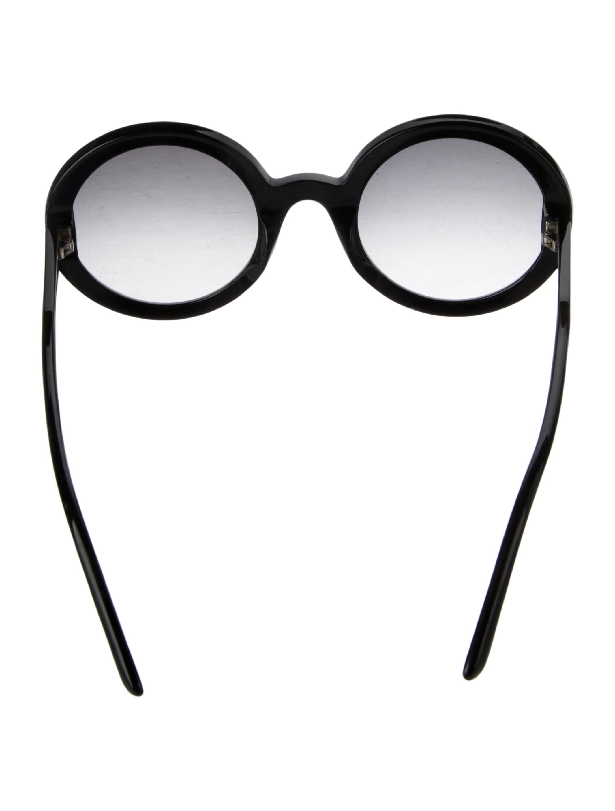 Bottega Veneta Intrecciato Weave Round Sunglasses