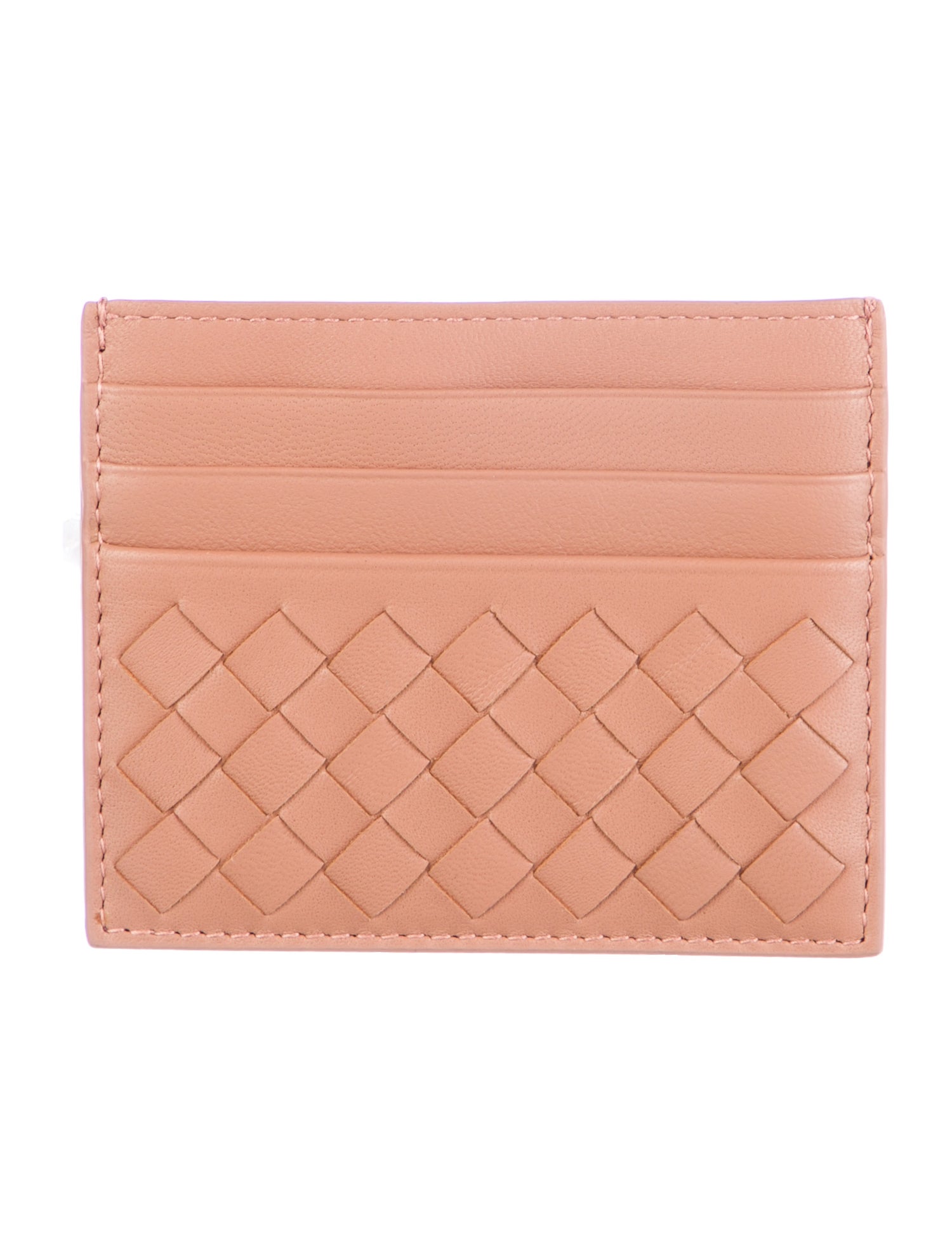 Bottega Veneta Intrecciato Weave Leather Card Holder w/ Tags