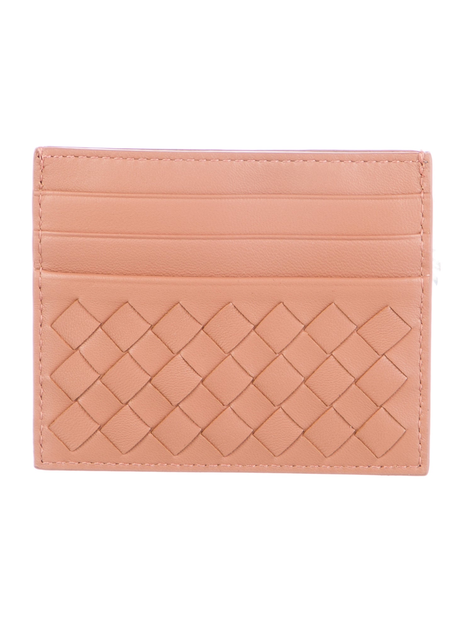 Bottega Veneta Intrecciato Weave Leather Card Holder w/ Tags
