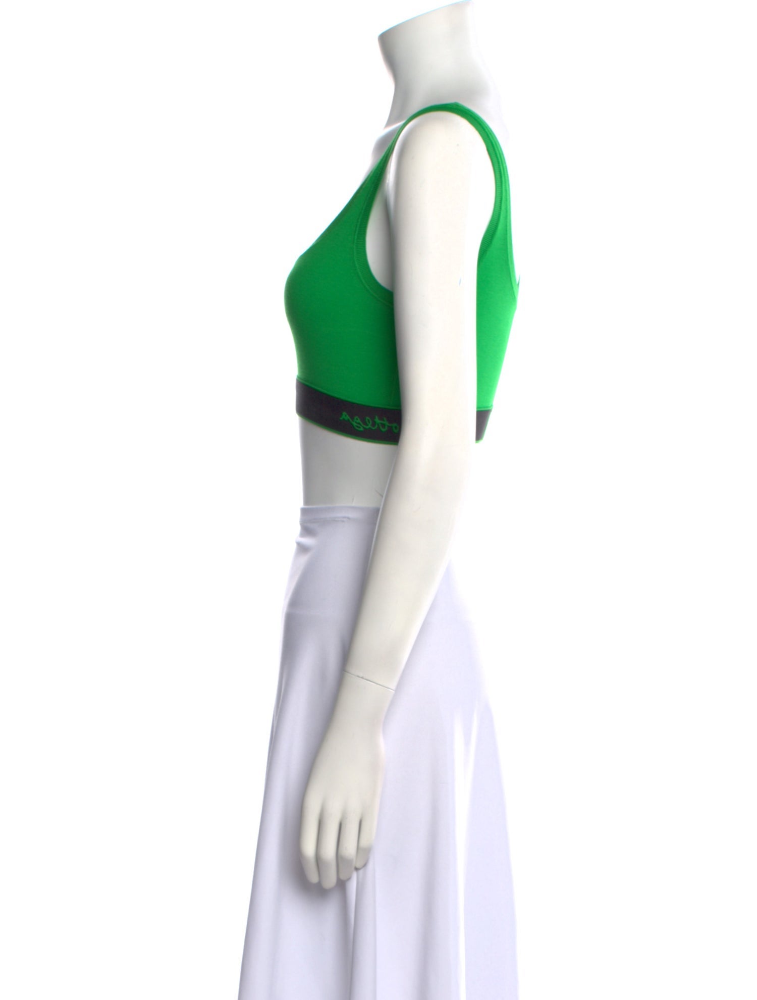 Bottega Veneta Scoop Neck Sleeveless Crop Top