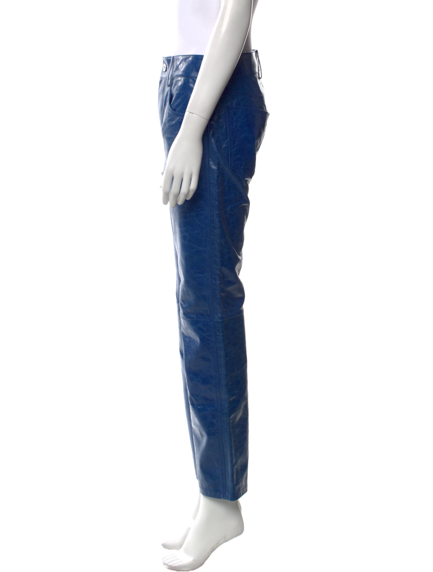 Bottega Veneta Leather Straight Leg Pants