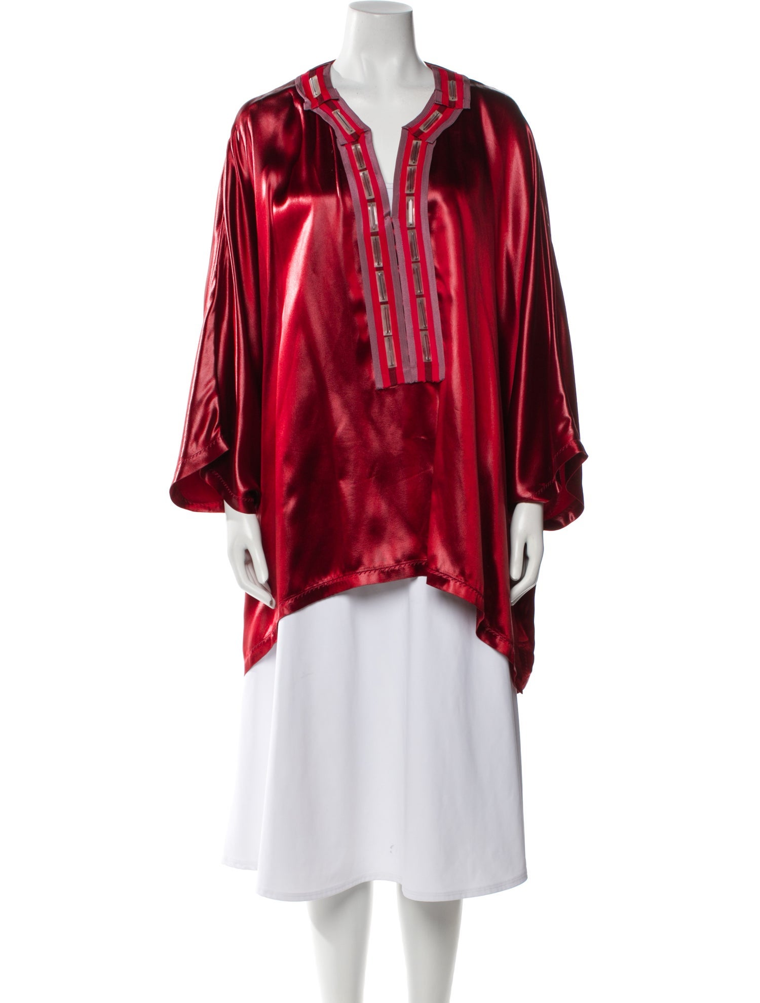 Bottega Veneta V-Neck Three-Quarter Sleeve Tunic