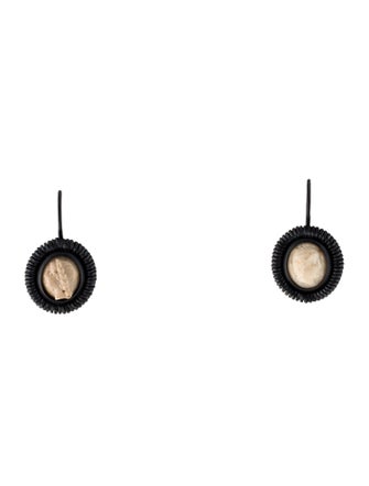 Bottega Veneta Calcite Cameo Drop Earrings