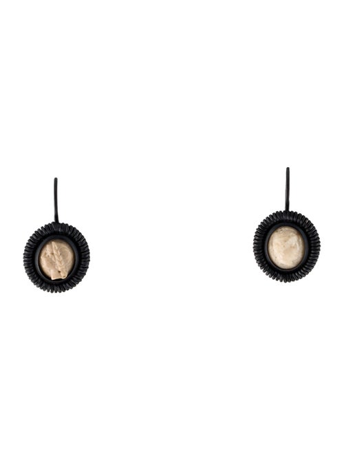 Bottega Veneta Calcite Cameo Drop Earrings