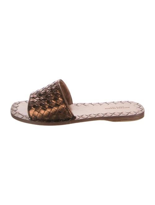 Bottega Veneta Intrecciato Weave Leather Slides