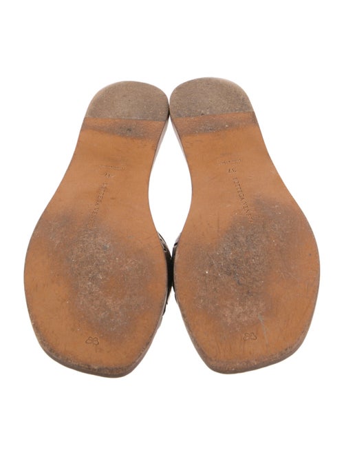 Bottega Veneta Intrecciato Weave Leather Slides