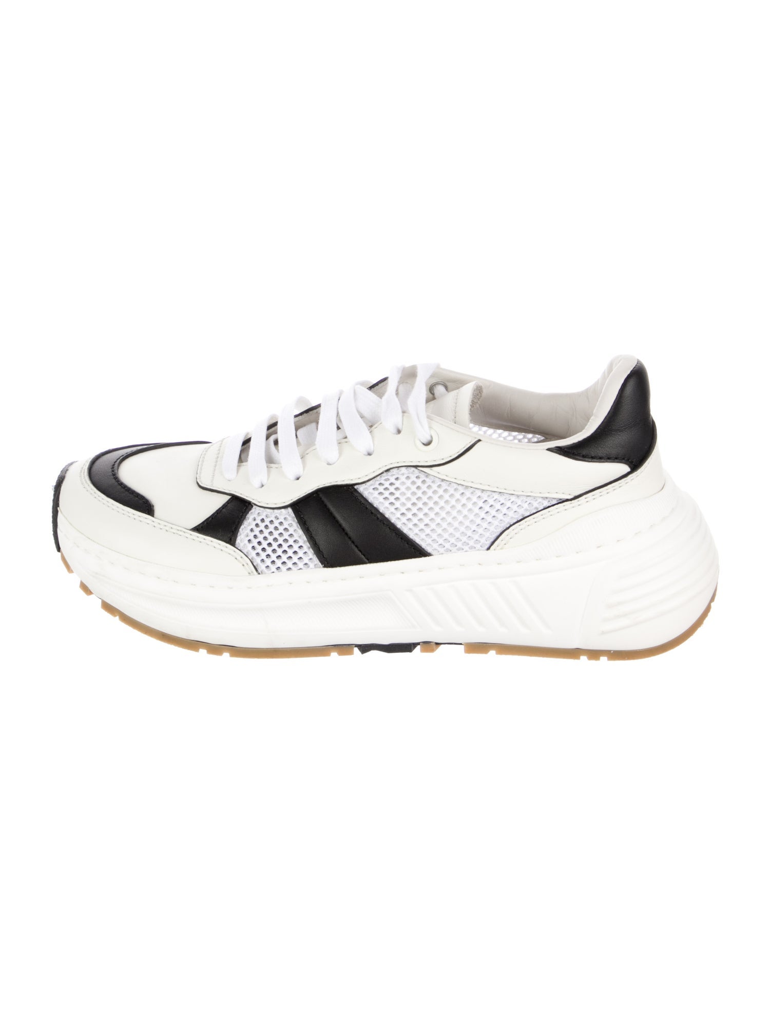 Bottega Veneta Leather Colorblock Pattern Sneakers