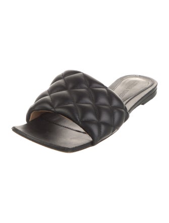 Bottega Veneta Quilted Pattern Leather Slides