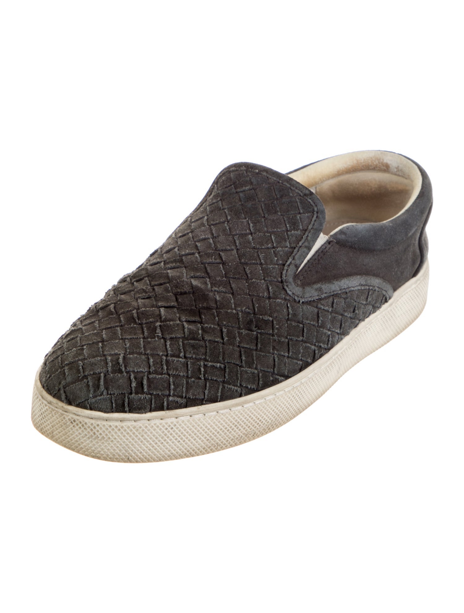 Bottega Veneta Suede Colorblock Pattern Sneakers