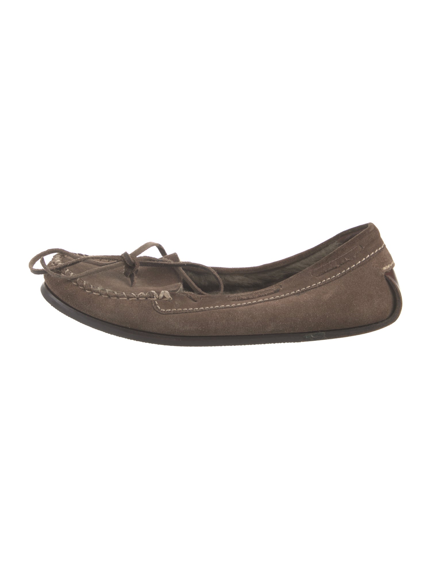 Bottega Veneta Suede Whipstitch Trim Loafers