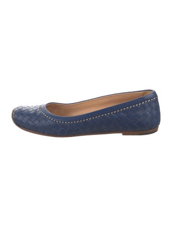 Bottega Veneta Intrecciato Weave Leather Ballet Flats