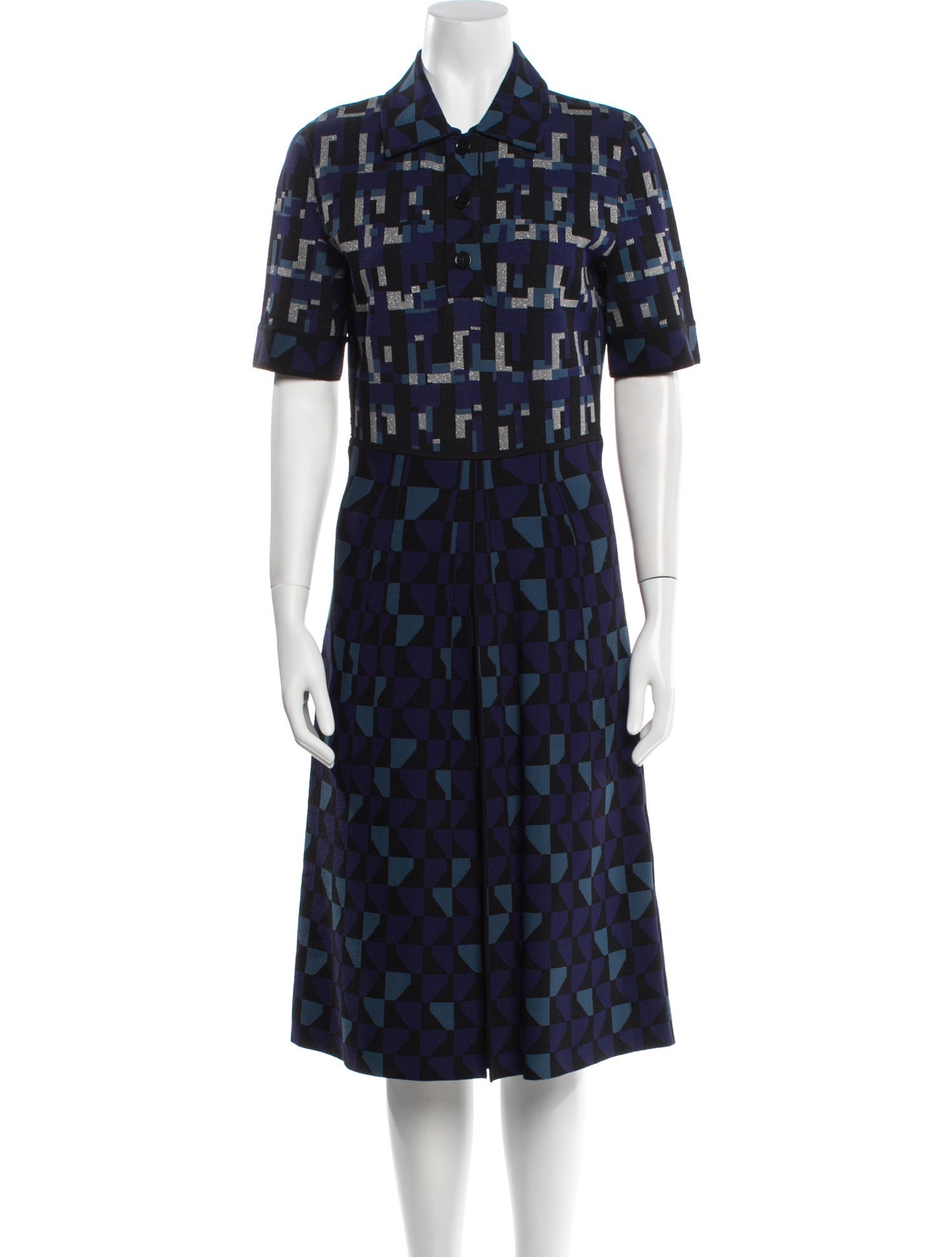 Bottega Veneta Printed Midi Length Dress