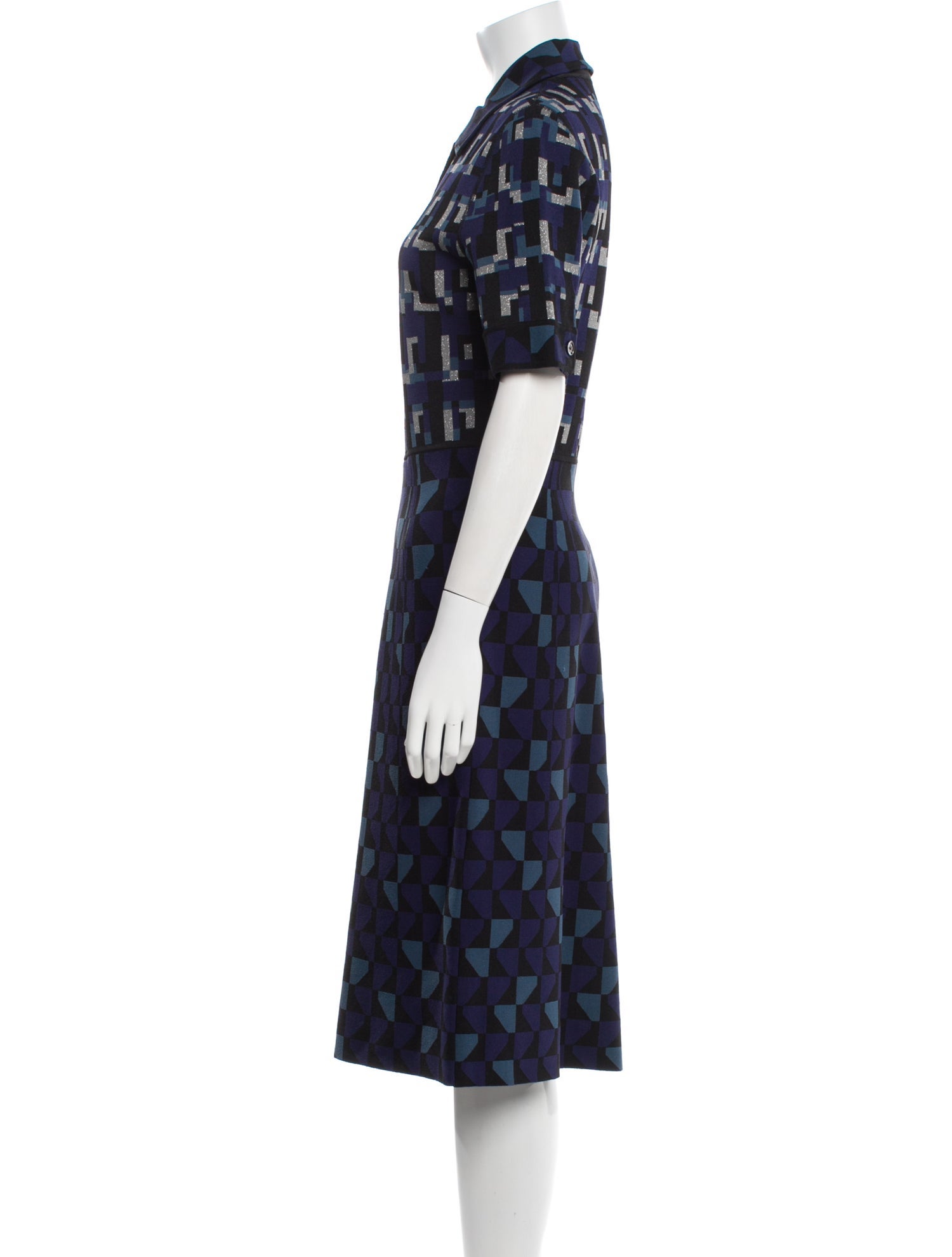 Bottega Veneta Printed Midi Length Dress