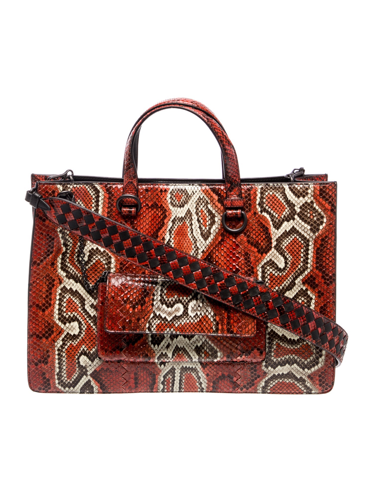 Bottega Veneta Python Top Handle Bag