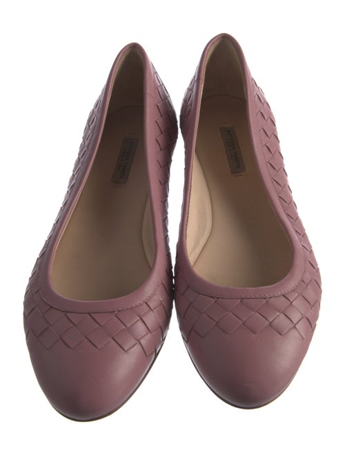 Bottega Veneta Intrecciato Weave Leather Ballet Flats