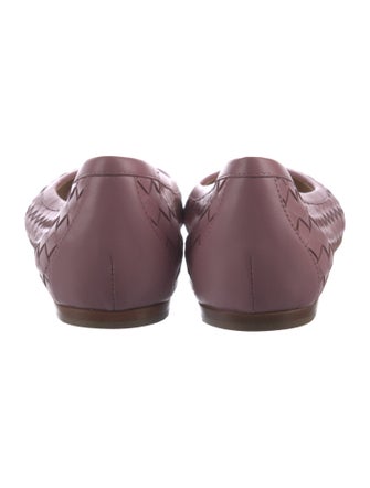 Bottega Veneta Intrecciato Weave Leather Ballet Flats