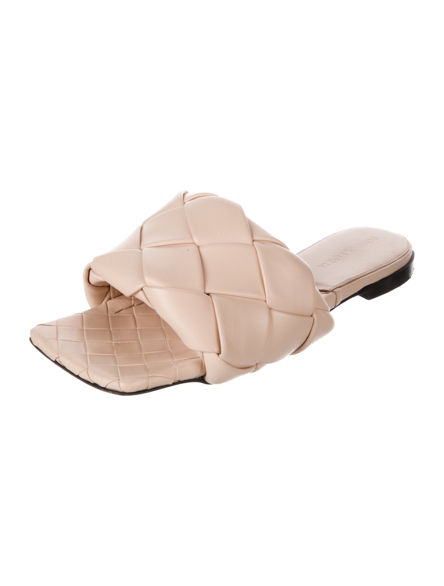 Bottega Veneta Intrecciato Weave Leather Slides