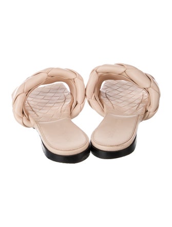 Bottega Veneta Intrecciato Weave Leather Slides