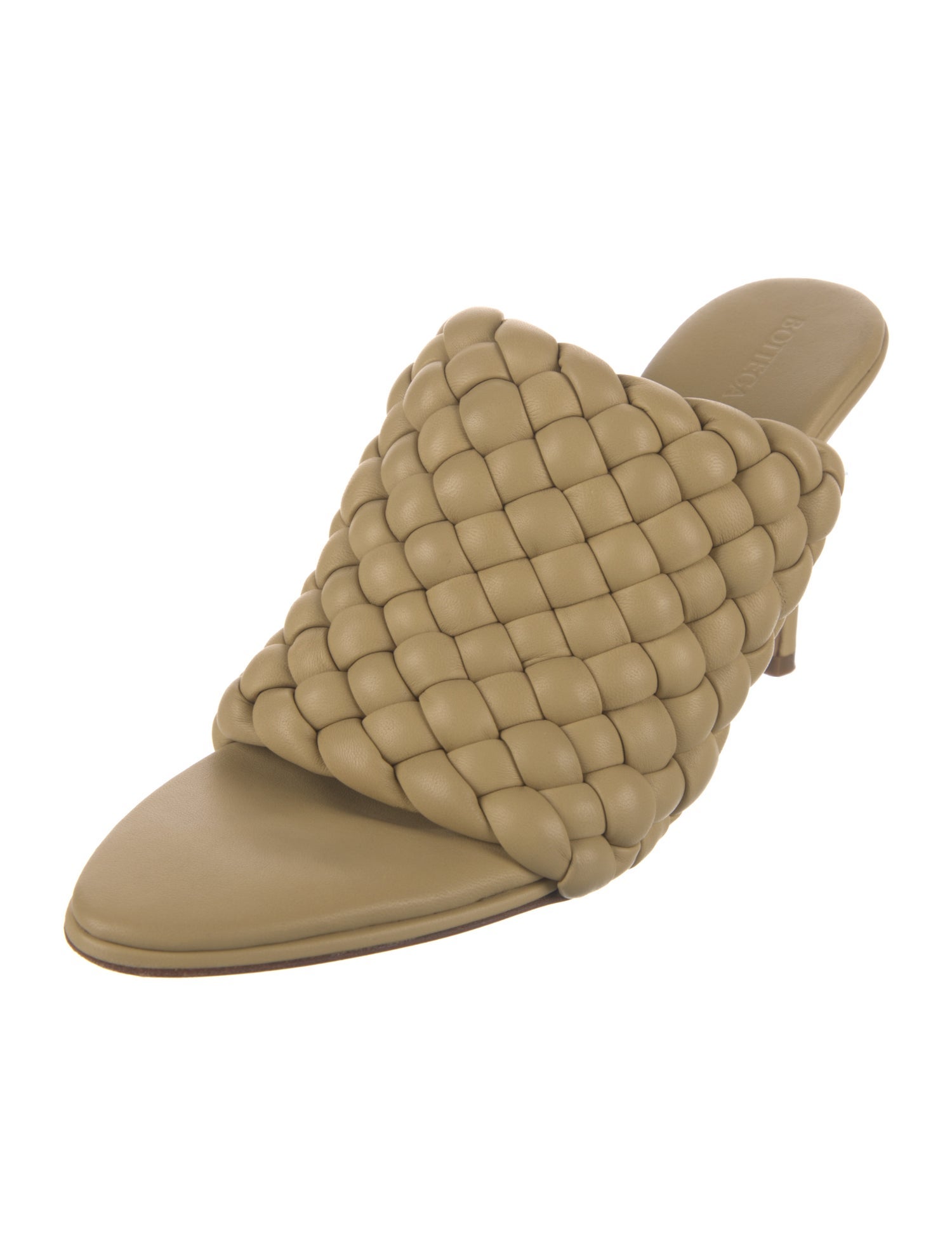 Bottega Veneta Leather Braided Accents Mules