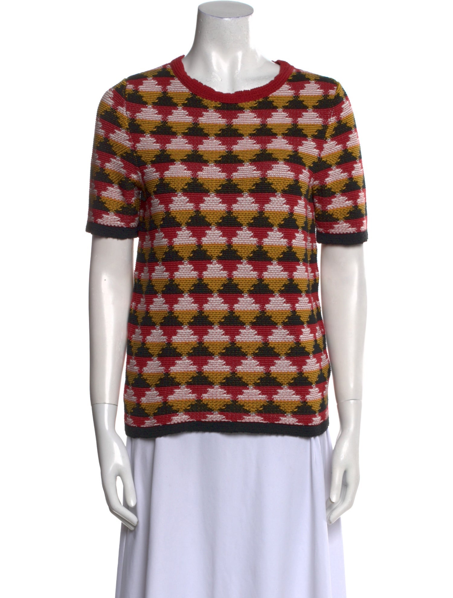 Bottega Veneta Printed Scoop Neck Sweater