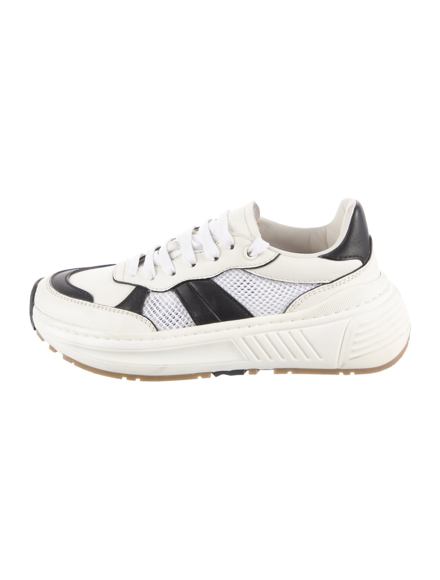 Bottega Veneta Leather Mesh Accents Sneakers