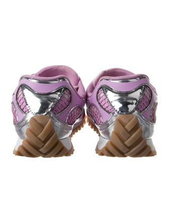 Bottega Veneta Mesh Patterned Athletic Sneakers