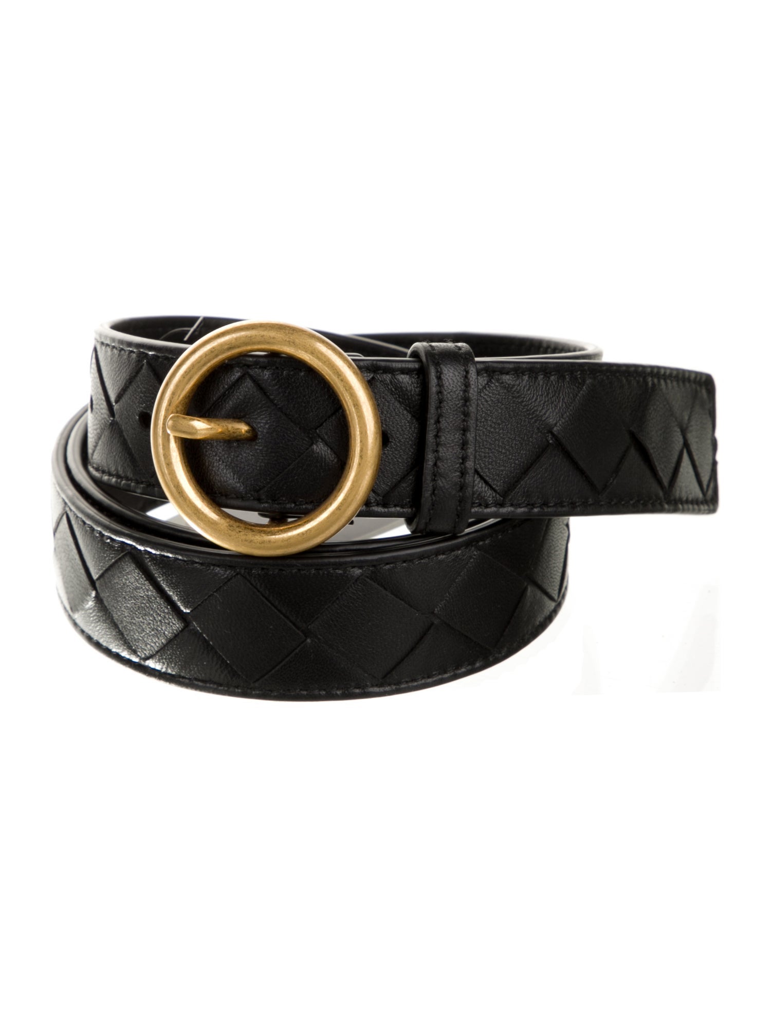 Bottega Veneta Intrecciato Weave Leather Belt