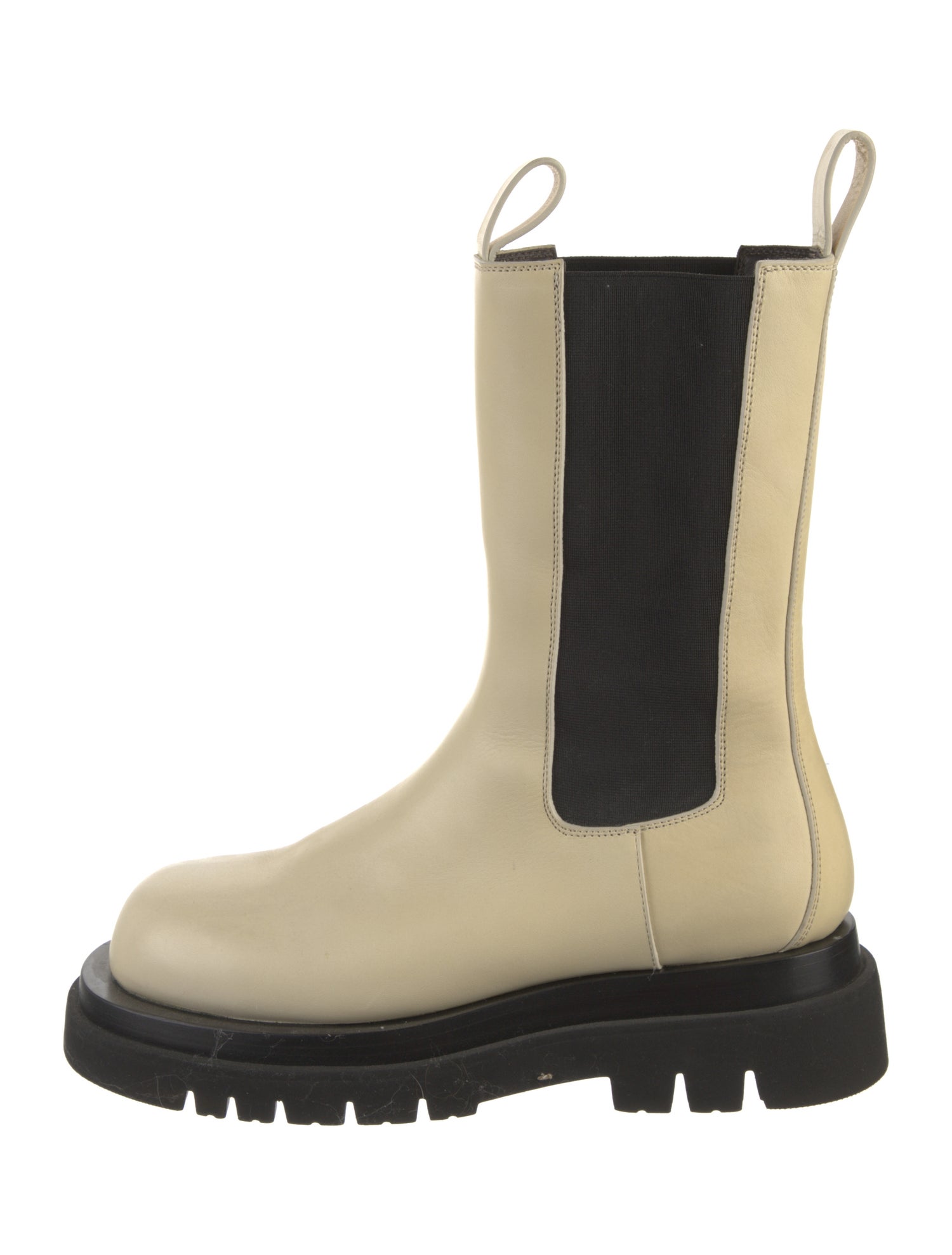 Bottega Veneta Leather Colorblock Pattern Chelsea Boots