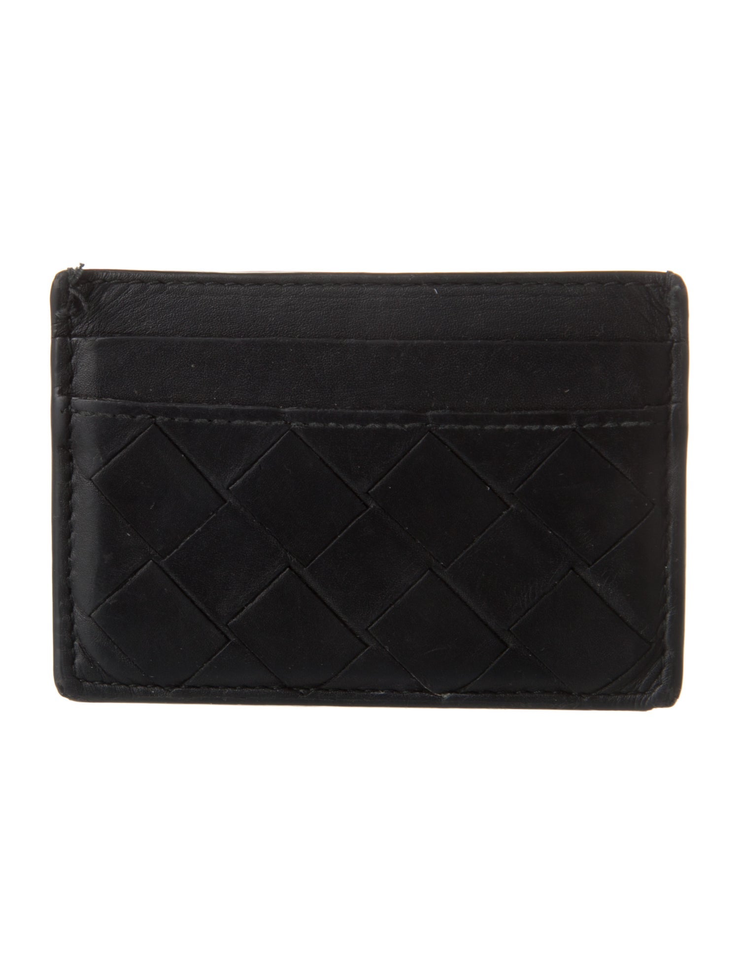 Bottega Veneta Intrecciato Weave Lambskin Card Holder