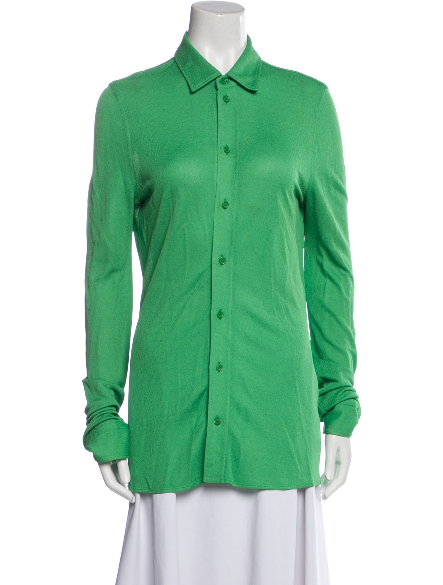 Bottega Veneta Long Sleeve Button-Up Top