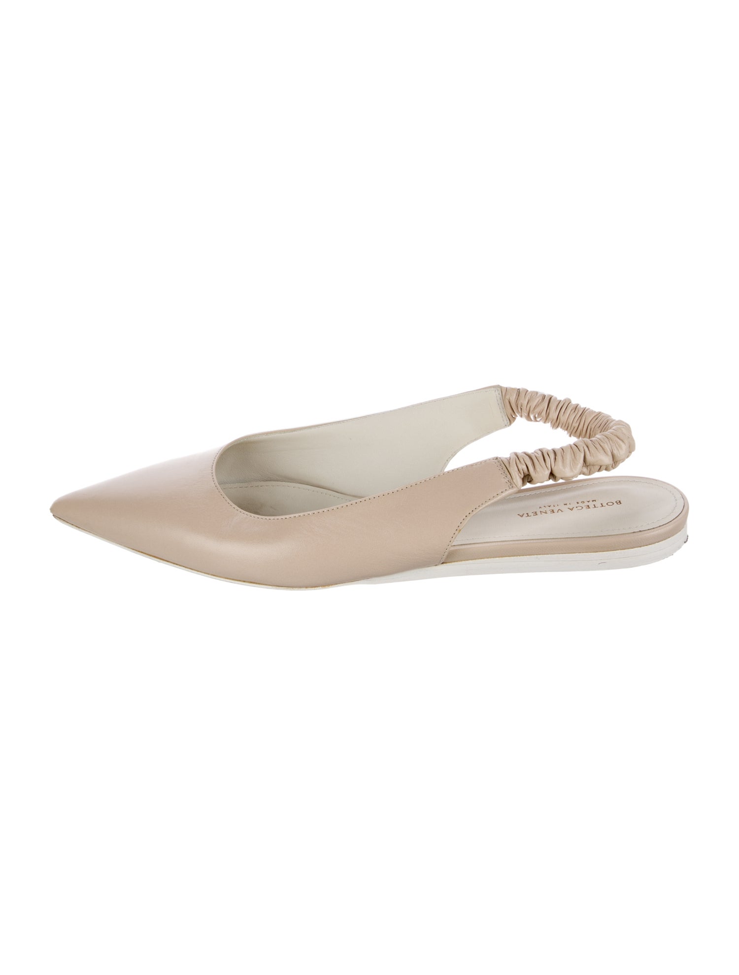 Bottega Veneta Leather Slingback Flats