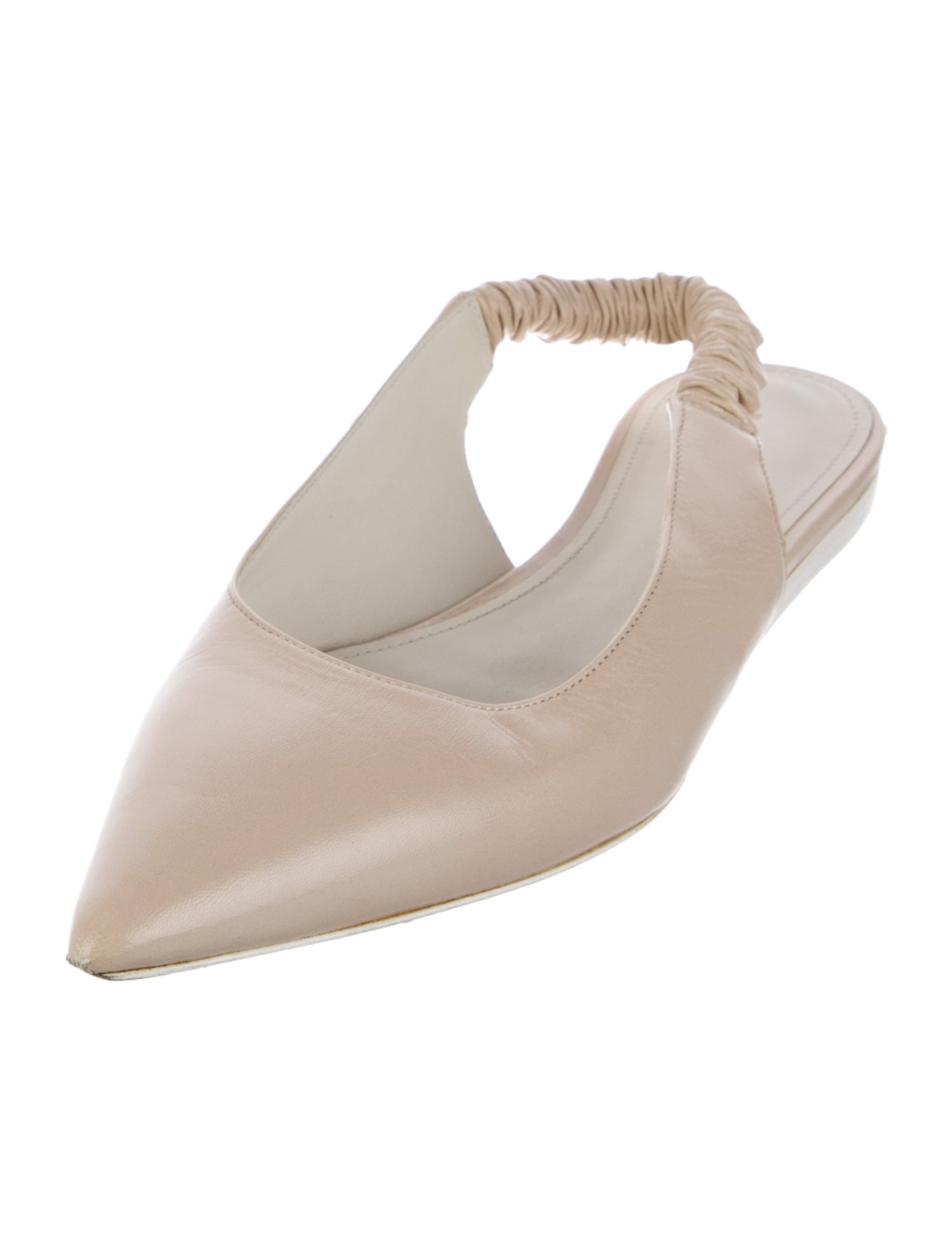 Bottega Veneta Leather Slingback Flats