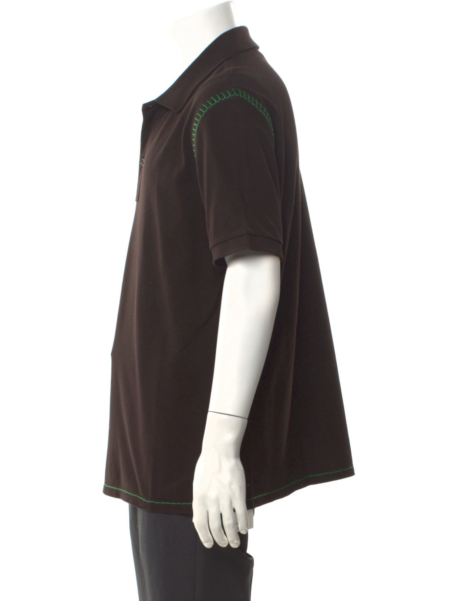 Bottega Veneta V-Neck Short Sleeve Polo Shirt