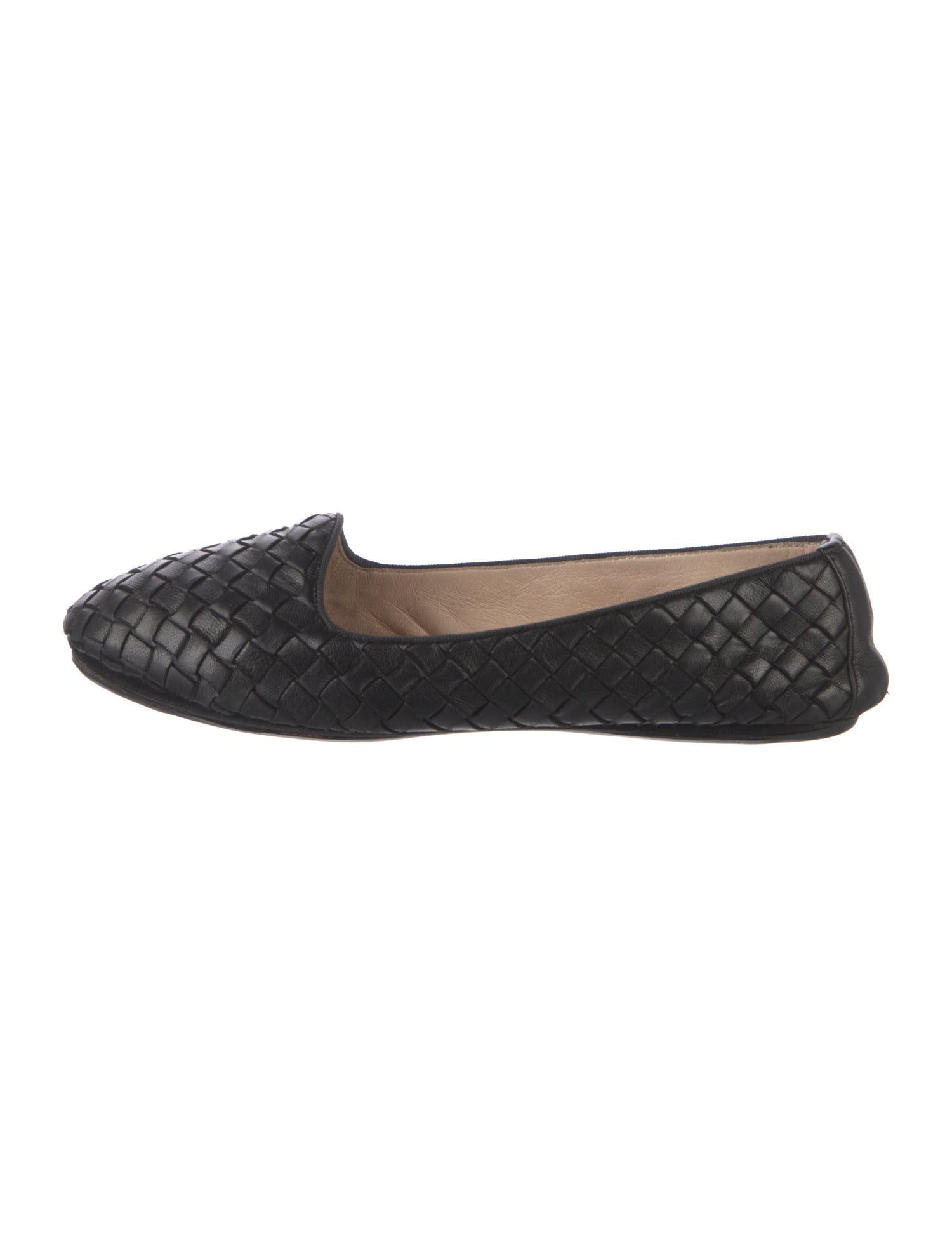 Bottega Veneta Intrecciato Weave Leather Flats