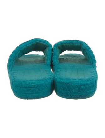 Bottega Veneta Terry Cloth Colorblock Pattern Slides