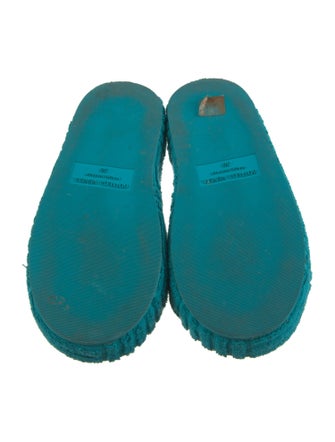 Bottega Veneta Terry Cloth Colorblock Pattern Slides