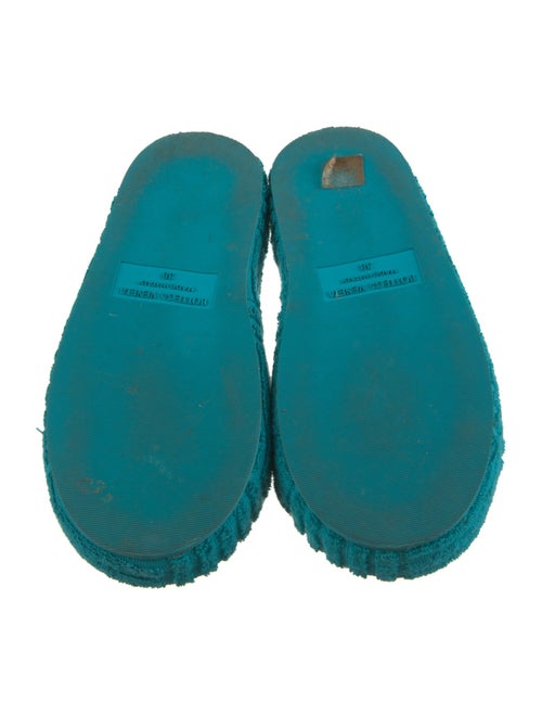 Bottega Veneta Terry Cloth Colorblock Pattern Slides