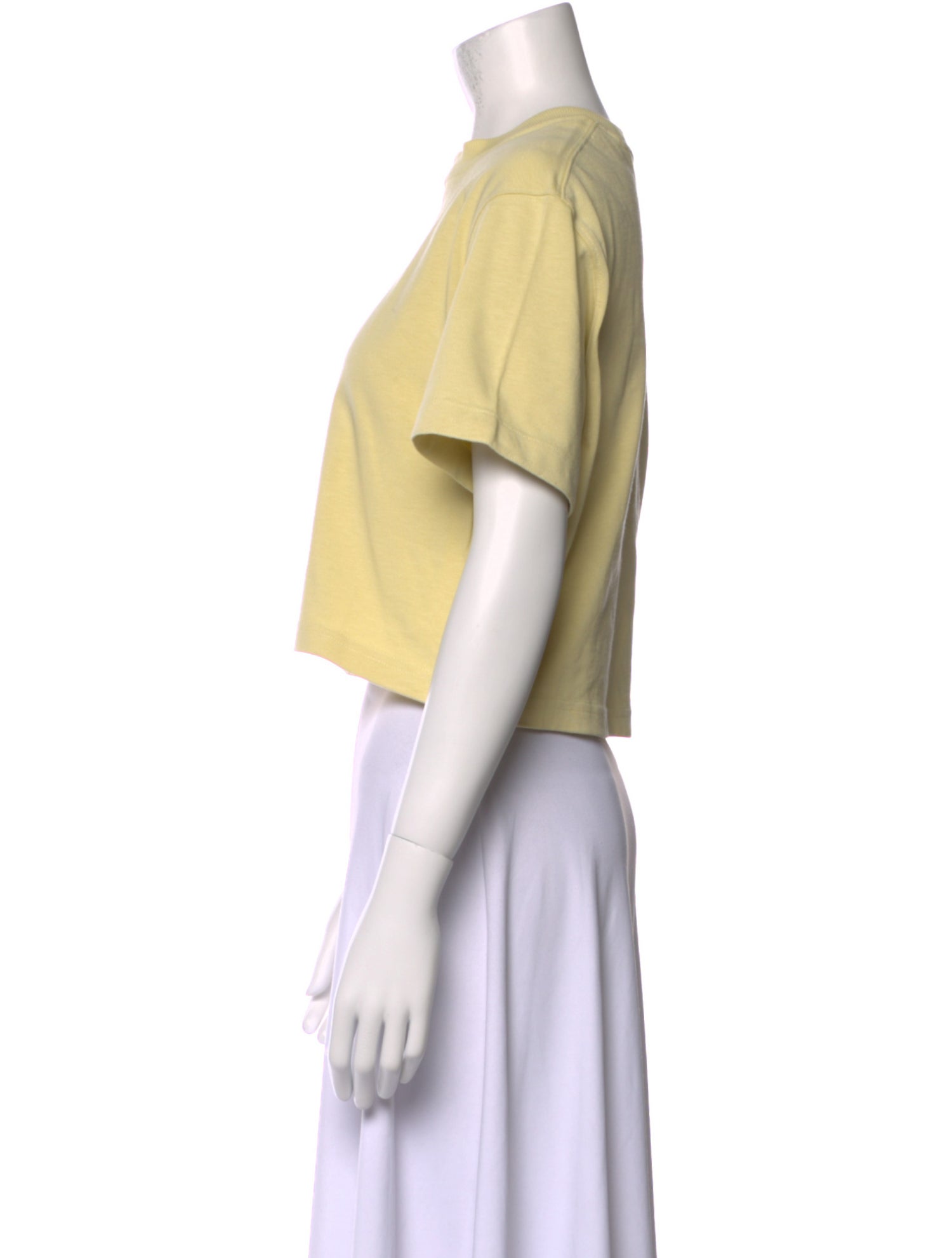 Bottega Veneta Scoop Neck Short Sleeve Crop Top