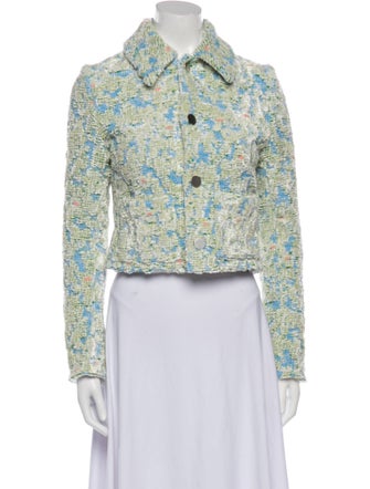 Bottega Veneta Colorblock Pattern Evening Jacket