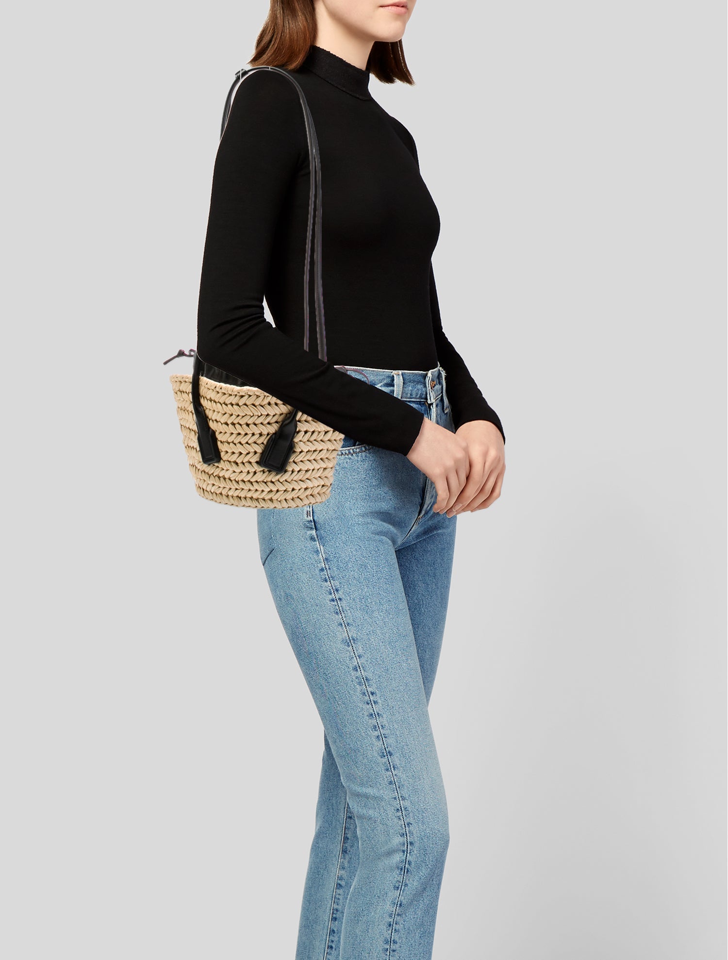 Bottega Veneta Raffia Arco Small