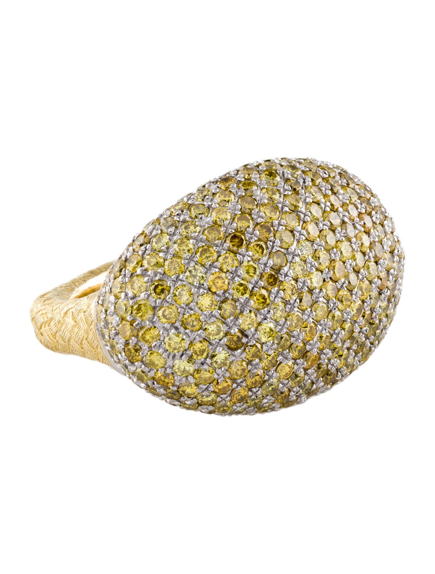 Bottega Veneta 18K 3.11ctw Diamond Cocktail Ring
